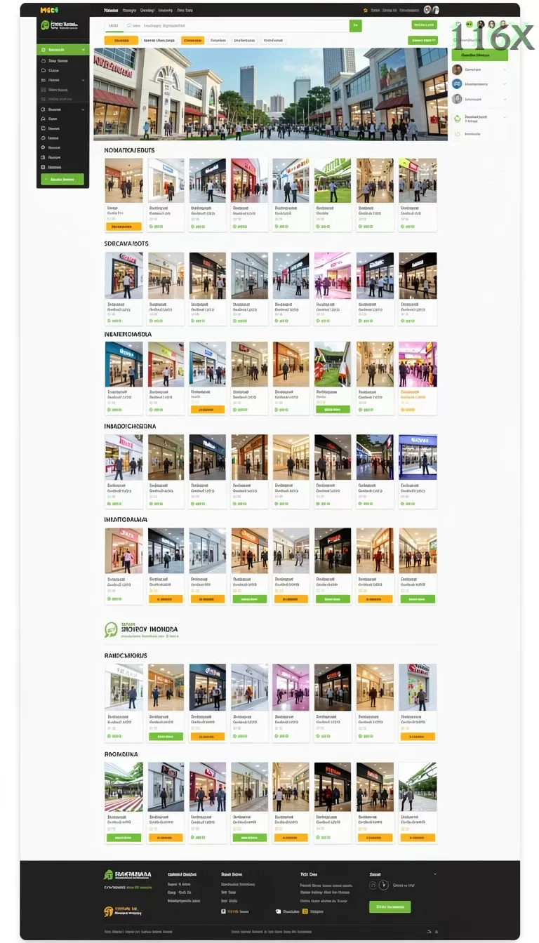 Cuplikan layar 9N9N — menu navigasi